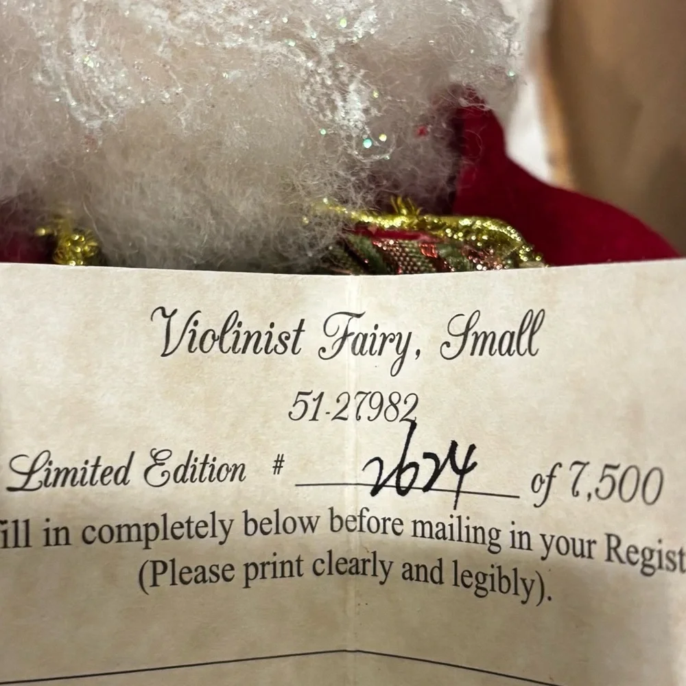 Mark Roberts Violinist Fairy 51-27982  Small Limited 2624 of 7500 New in box